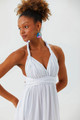 White Open Back Short Summer Dress