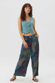 Petrol V Neck Cotton Bohemian Vest