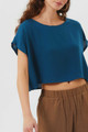 Boho Style Dark Blue Oversize Top