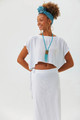Boho Style White Oversize Top