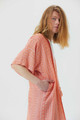 Printed Short Sleeve Orange Kimono for Men