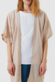 Printed Short Sleeve Beige Kimono for Men