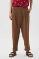 Adjustable Ankle Men's Boho Summer Pants in Brown