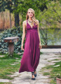 Purple Back Strap Long Summer Dress