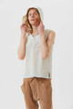 Men's Hooded Sleeveless Beige Hippie Shirt