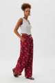 High Rise Red Bohemian Pants