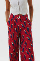 High Rise Red Bohemian Pants