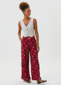 High Rise Red Bohemian Pants
