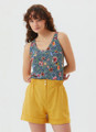 Yellow Boho Women's Shorts with Pockets
