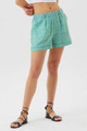 Green Printed Bohemian Style Shorts
