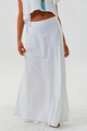 White A-Line Boho Wrap Skirt