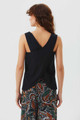 Sleeveless Black Boho Top
