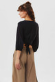 Long Sleeve Black Summer Blouse
