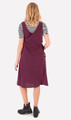Purple Winter Cotton Jumper Dress with Wrap Back and Patch Pockets