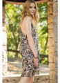 Floral Viscose Mini Summer Dress with Racerback