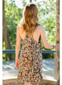 Floral Viscose Mini Summer Dress with Racerback