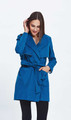 Petrol Gabardine Cotton Belted Trenchcoat