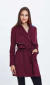 Maroon Gabardine Cotton Belted Trenchcoat