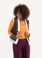 Brown Embroidered Bohemian Vest with Plush Interior