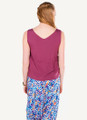 Purple Stylish Bohemian Blouse with V-Neck and Side Ties