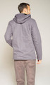 Gray Men's Jacket with Kangaroo Pocket and Fleece Lining