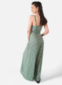 Green Bohemian Jumpsuit with Adjustable Straps and Cut-Out Waist Detail