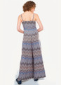 Brown Bohemian Jumpsuit with Adjustable Straps and Cut-Out Waist Detail