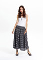 Wholesale Wide-Leg Culottes with Elastic Waist, Small Pattern
