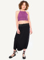 Black Skirt-Like Harem Pants with Adjustable Waist