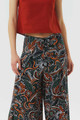 Orange and Black Ethnic Patterned Bohemian Puzzle Pants