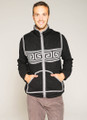 Black Patterned Knitted Men's Vest with Fleece Lining