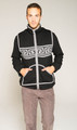 Black Patterned Knitted Men's Vest with Fleece Lining