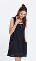 Black Elegance Cotton Mini Dress