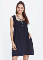 Black Elegance Cotton Mini Dress
