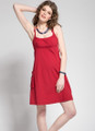 Classic Maroon Cotton Whisper Mini Boho Dress