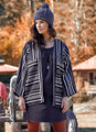 Patterned Black Jacket for Women