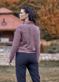High Neck Herringbone Cropped Women's Jacket