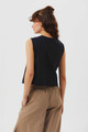 Sleeveless Cotton Crop Top Black