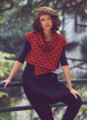 Asymmetric Cowl Neck Crop Top