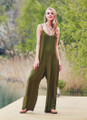 Green Spaghetti Strap Overall