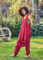 Maroon Hippie Harem Jumpsuit