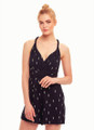 Printed Open Back Black Mini Jumpsuit