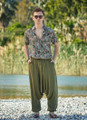 Green Harem Pants Men