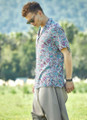 Purple Paisley Short Sleeve Men's Shirt