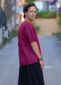 Maroon Short Sleeve Cotton Men's Shirt