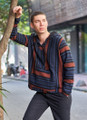 Orange Patterned Men's Hoodie