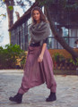 Maroon Winter Boho Harem Pants Women