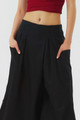 Black Three Quarter Women's Pants