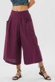 Purple Three Quarter Women's Pants