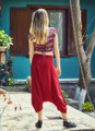 Women's Short Harem Pants Red